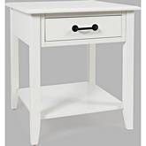North Fork End Table in White Wood